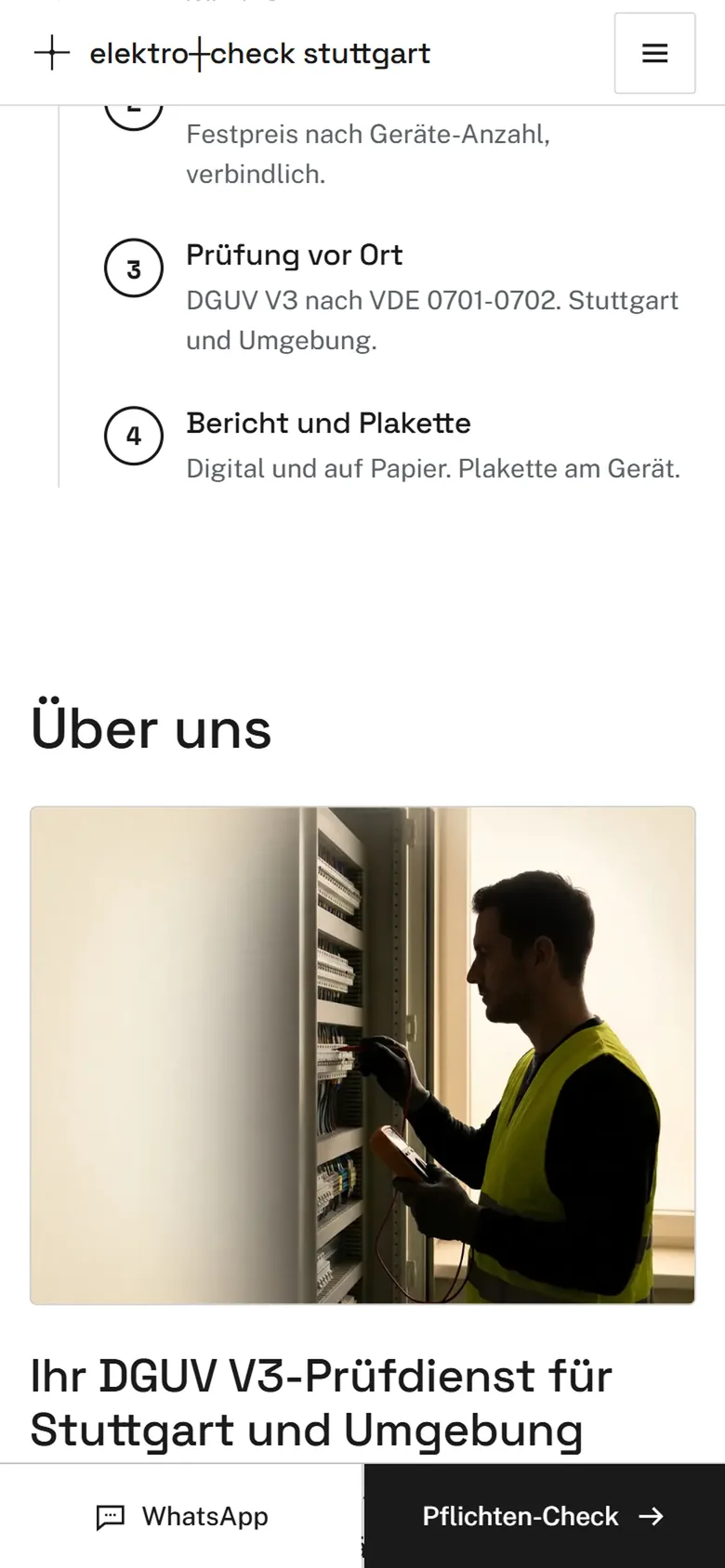 ElektroCheck Stuttgart, Telefon, innen