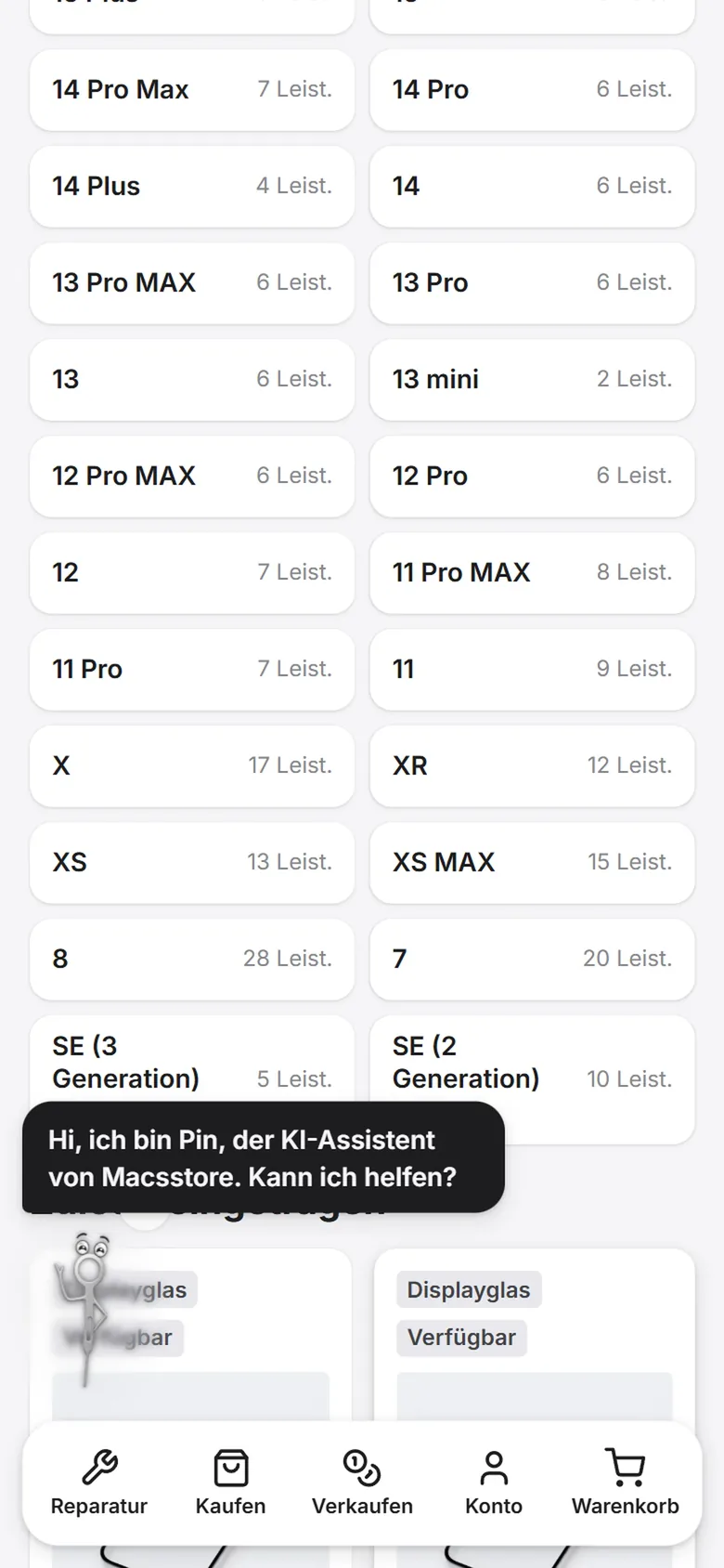 MacsStore, Telefon, innen