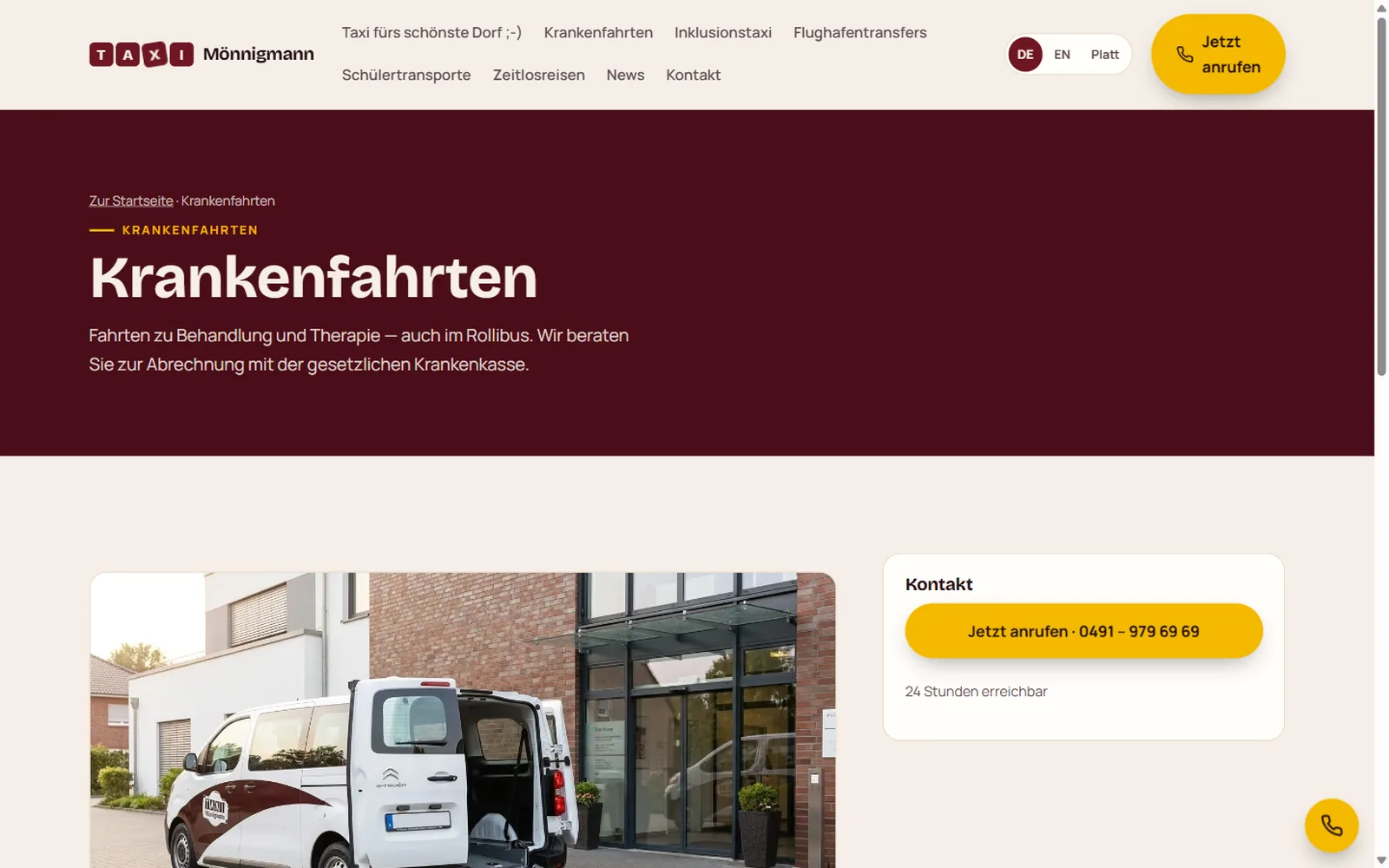 Taxi Mönnigmann, Innenseite