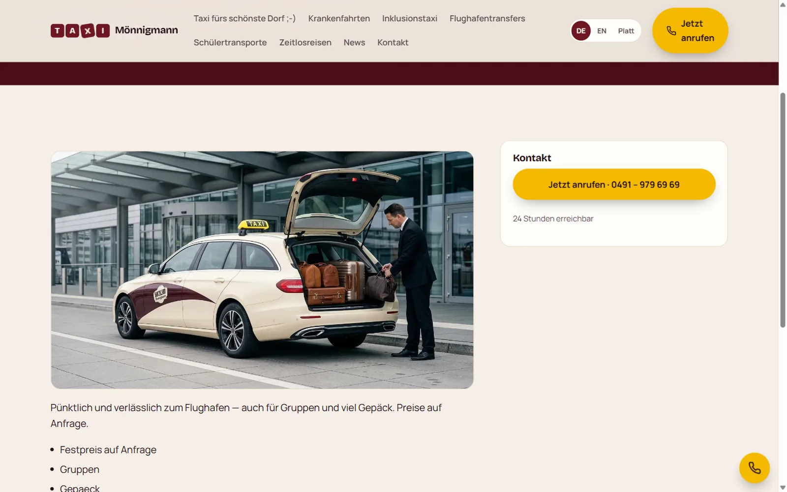Taxi Mönnigmann, Sektion