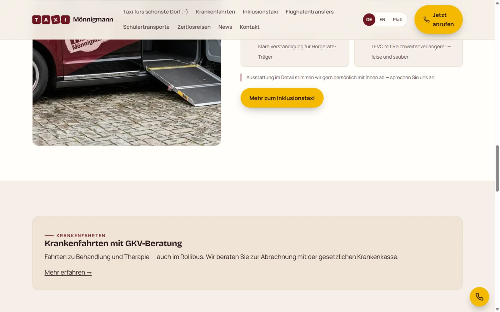 Taxi Mönnigmann, Detail