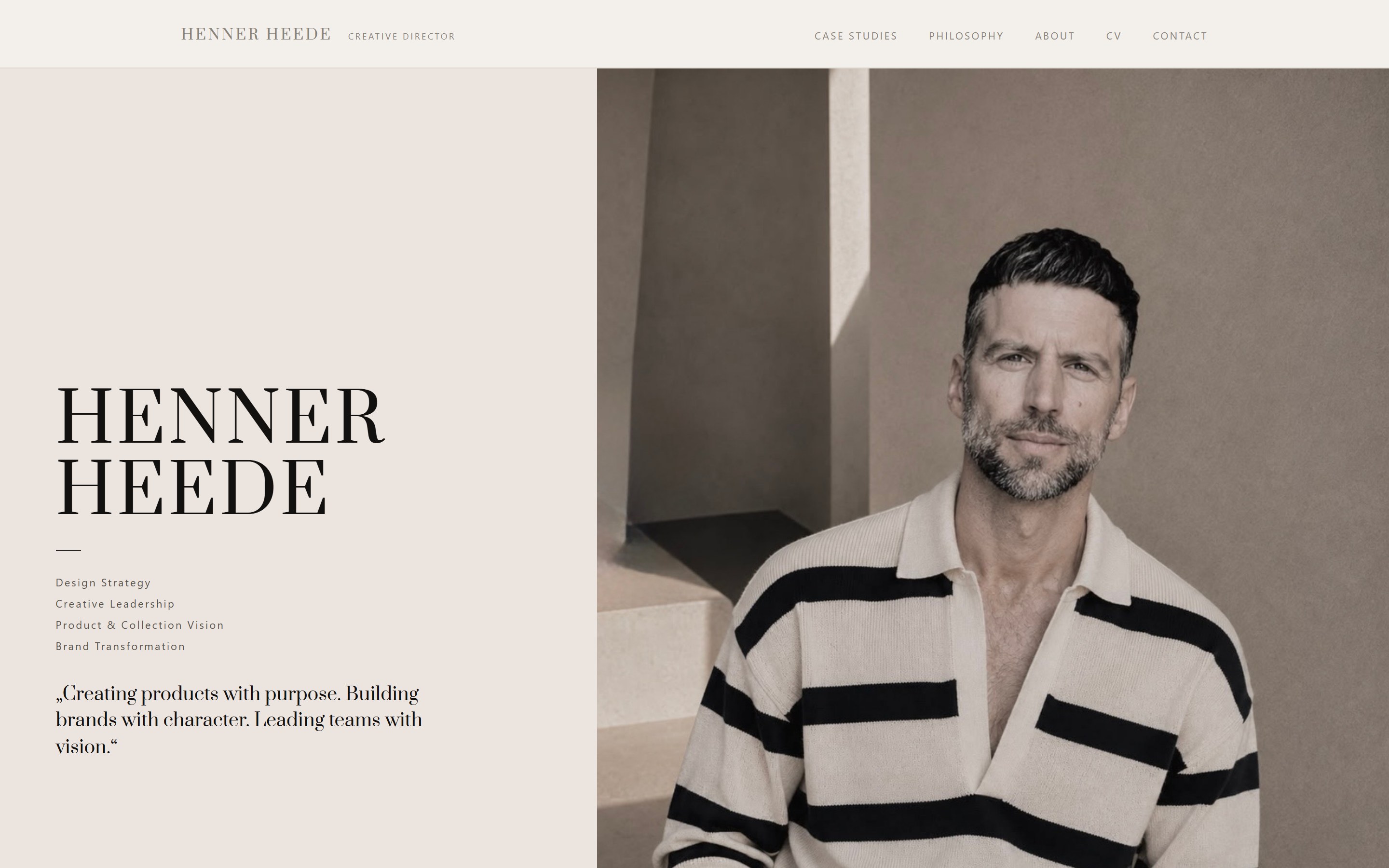 Henner Heede — Screenshot der Website