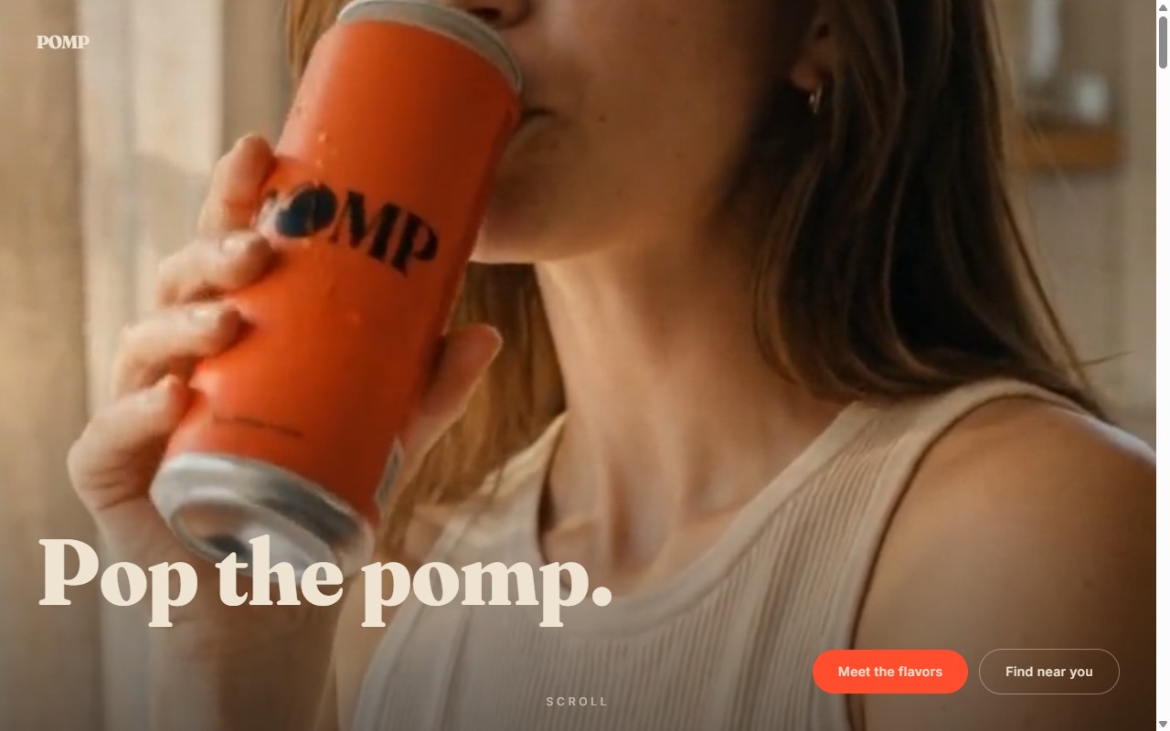 POMP — Screenshot der Website